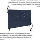Ver imagem 3 de Cabeceira Estofada Casal 140 Cm Camboriú Suede Azul Marinho