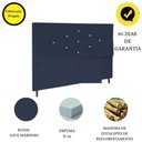 Ver imagem 2 de Cabeceira Estofada Casal 140 Cm Camboriú Suede Azul Marinho
