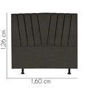 Ver imagem 3 de Cabeceira Estofada Queen 160CM Bélgica Linho Marrom - D A DECOR D&A Decor