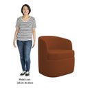 Ver imagem 5 de Kit 2 Poltronas Giratória Decorativa para Sala Dandara K04 Bouclê Terracota - Mpozenato
