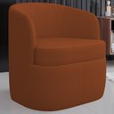 Ver imagem 2 de Kit 2 Poltronas Giratória Decorativa para Sala Dandara K04 Bouclê Terracota - Mpozenato