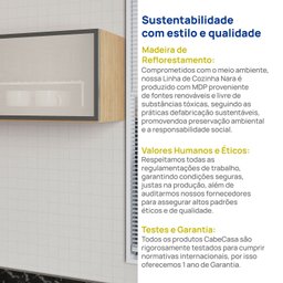 Armário Aéreo Porta Basculante Reflecta 120cm Nara CabeCasa MadeiraMadeira - 8