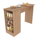 Ver imagem 3 de Bancada Gourmet para Cozinha com Adega 1 Porta 4 Nichos 136cm Mel - Fellicci