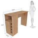 Ver imagem 4 de Bancada Gourmet para Cozinha com Adega 1 Porta 4 Nichos 136cm Mel - Fellicci