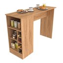 Ver imagem 5 de Bancada Gourmet para Cozinha com Adega 1 Porta 4 Nichos 136cm Mel - Fellicci