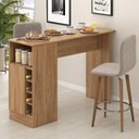 Ver imagem 1 de Bancada Gourmet para Cozinha com Adega 1 Porta 4 Nichos 136cm Mel - Fellicci