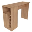 Ver imagem 2 de Bancada Gourmet para Cozinha com Adega 1 Porta 4 Nichos 136cm Mel - Fellicci