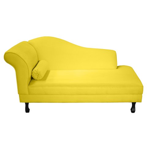 Recamier Divã Dubai 185 cm Braço Direito Amarelo