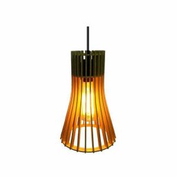 Pendente em Madeira - Short Funnel Light - Marfim - 6