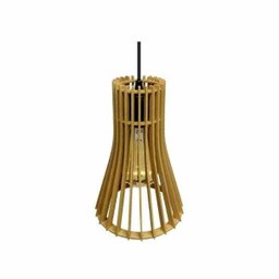 Pendente em Madeira - Short Funnel Light - Marfim - 4