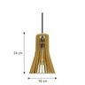 Pendente em Madeira - Short Funnel Light - Marfim - 2