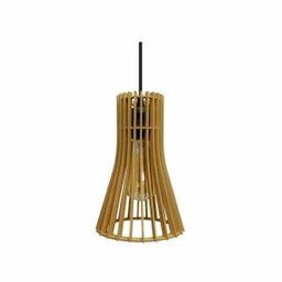 Pendente em Madeira - Short Funnel Light - Marfim - 1