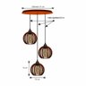 Pendente Trio - Micro Ball Light- Tabaco - 2