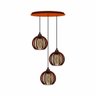 Pendente Trio - Micro Ball Light- Tabaco - 1