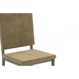 Cadeiras de Cozinha Dalian 2C126 Kit 6 Un Niquel/Cinza A050 Suede Veludo - Kappesberg - 2 Cadeiras de Cozinha Dalian 2C126 Kit 6 Un Niquel/Cinza A050 Suede Veludo - Kappesberg - 2