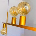 Ver imagem 2 de Lustre Pendente Fuzue 3 Lâmpadas Moderno para Ambientes Internos - Dourado