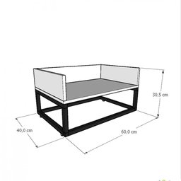Cama Cachorro Caes Pequenos Casa Pet Caminha Casinha Mdf Preto Preta - 2