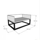 Ver imagem 2 de Cama Cachorro Caes Pequenos Casa Pet Caminha Casinha Mdf Preto Preta