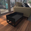 Ver imagem 1 de Cama Cachorro Caes Pequenos Casa Pet Caminha Casinha Mdf Preto Preta