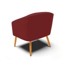 Ver mais imagens de Poltrona Sala Decorativa Kit 2 Stella Pé Palito Castanho Veludo Marsala D03 - D’Rossi