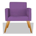 Ver imagem 3 de Kit 2 Poltrona Cadeira Beatriz Recepção Escritório Corino Roxo - ADJ Decor
