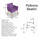 Ver imagem 5 de Kit 2 Poltrona Cadeira Beatriz Recepção Escritório Corino Roxo - ADJ Decor
