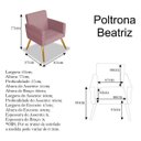Ver imagem 5 de Kit 2 Poltrona Cadeira Beatriz Recepção Escritório Suede Rose - ADJ Decor