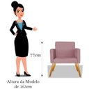 Ver imagem 4 de Kit 2 Poltrona Cadeira Beatriz Recepção Escritório Suede Rose - ADJ Decor