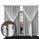 Ver imagem 1 de cortina blackout sala e quarto 6,00 x 2,80 Ana branco