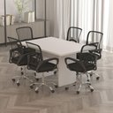Ver imagem 3 de Mesa de Escritório Reunião 136cm Multimóveis Cr25337 Branco