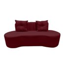 Ver imagem 3 de Sofá 3 Lugares Orgânico Curvo Madrid 180cm Suede Marsala