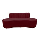 Ver imagem 4 de Sofá 3 Lugares Orgânico Curvo Madrid 180cm Suede Marsala