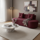 Ver imagem 1 de Sofá 3 Lugares Orgânico Curvo Madrid 180cm Suede Marsala