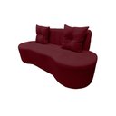 Ver imagem 5 de Sofá 3 Lugares Orgânico Curvo Madrid 180cm Suede Marsala