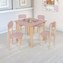 Ver imagem 1 de Conjunto Mesa e Cadeiras Colorê Infantil para Desenho Lazer:rosa