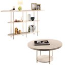 Ver imagem 3 de Aparador Intinity e Mesa de Centro Sky com Tampo em Mdf Off White - Hb Móveis