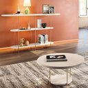 Ver imagem 2 de Aparador Intinity e Mesa de Centro Sky com Tampo em Mdf Off White - Hb Móveis