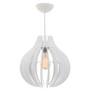 Ver imagem 1 de Kit 2 Pendente Lótus Poptem Branco Lustre Luminária 30cm Sala