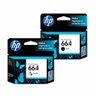 Cartucho Hp 664 kit preto + color - 1
