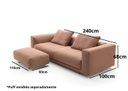 Ver imagem 2 de Sofá King Size 3 Lugares com Puff - LUD002