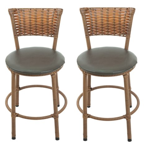 Kit 2 Banquetas Baixa Cozinha Toda Encapada