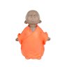 Escultura Monge Funny Laranja 15cm Meditando - 1