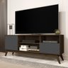 Rack Bancada Para TV de 42 Polegadas Kairo - Cedro/Cinza- Germai Móveis - 1