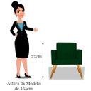 Ver imagem 3 de Poltrona Cadeira Beatriz Sala de Estar Recepção Escritório Corino Verde Musgo - ADJ Decor