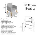 Ver imagem 5 de Kit 2 Poltrona Cadeira Beatriz Recepção Escritório Suede Cinza - ADJ Decor