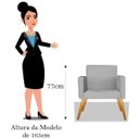Ver imagem 4 de Kit 2 Poltrona Cadeira Beatriz Recepção Escritório Suede Cinza - ADJ Decor