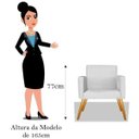 Ver imagem 4 de Kit 2 Poltrona Cadeira Beatriz Recepção Escritório Suede Branco - ADJ Decor