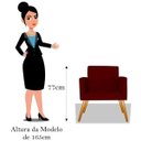 Ver imagem 4 de Kit 2 Poltrona Cadeira Beatriz Recepção Escritório Corino Bordô - ADJ Decor