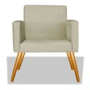 Ver imagem 3 de Kit 2 Poltrona Cadeira Beatriz Recepção Escritório Suede Bege - ADJ Decor