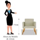 Ver imagem 4 de Kit 2 Poltrona Cadeira Beatriz Recepção Escritório Suede Bege - ADJ Decor